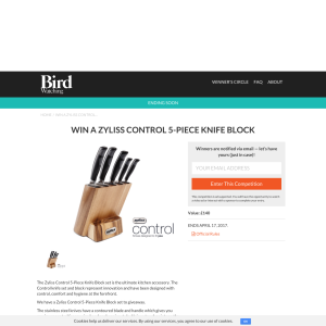 Win Zyliss Control 5-piece Knife Block worth £140