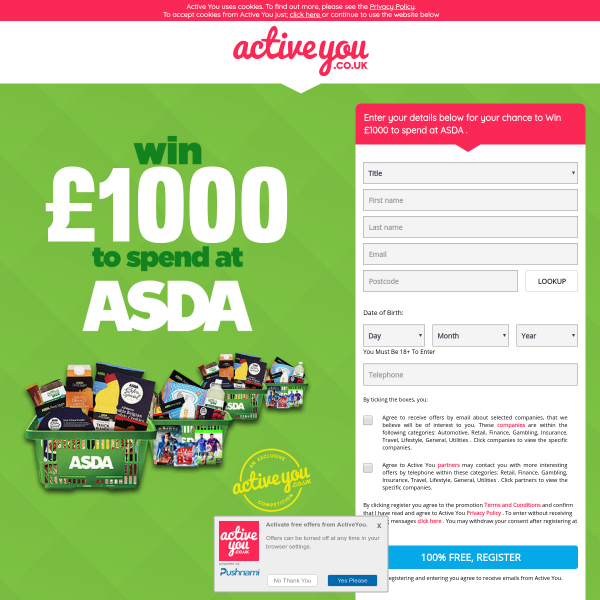 Win £1,000 to spend at ASDA