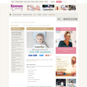 Win 1 of 10 £20 gift vouchers from Babymoov