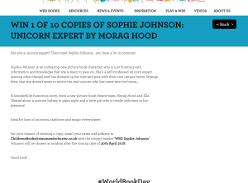 Win 1 of 10 copies of Sophie Johnson: Unicorn Expert by Morag Hood