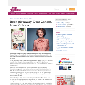 Win 1 of 10 copy of Dear Cancer, Love Victoria