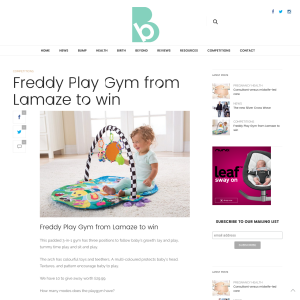 Win 1 of 10 Freddy Play Gym From Lamaze