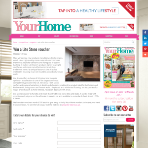 Win 1 of 10 Lite Stone voucher worth £150