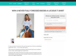 Win 1 of 10 Never Fully Dressed boob-a-licious t-shirt