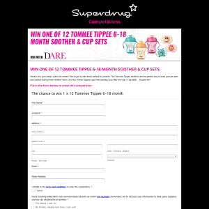 Win 1 of 12 Tommee Tippee 6-18 Month Soother + Cup Set
