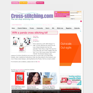 Win 1 of 14 panda cross stitching kit