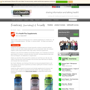 Win 1 of 15 selections of Health Plus Supplements