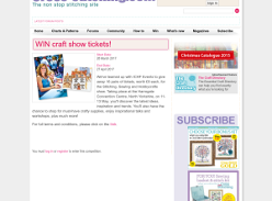 Win 1 of 16 pairs of tickets to the Stitching, Sewing and Hobbycrafts show 