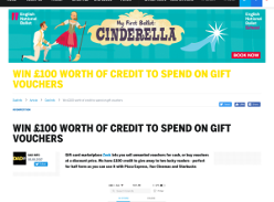 Win 1 of 2 £100 Worth Of Credit To Spend On Gift Vouchers