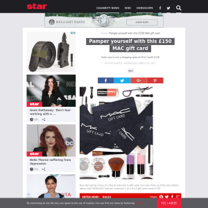 Win 1 of 2 £150 MAC Gift Cards