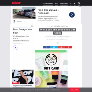 Win 1 of 2 £50 The Body Shop Gift Cards