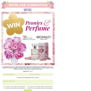 Win 1 of 2 Bouquet of Peonies & Perfume