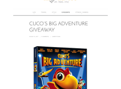 Win 1 of 2 Cuco’s Big Adventure DVDs