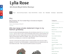 Win 1 of 2 Fashion Cocktail Rings from Lylia Rose Boutique