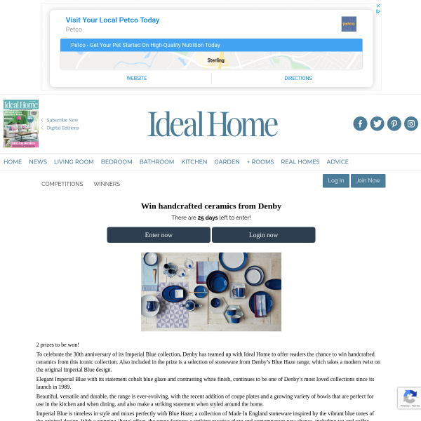 Win 1 of 2 handcrafted ceramics collection from Denby