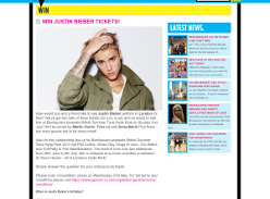 Win 1 of 2 Justin Bieber Tickets