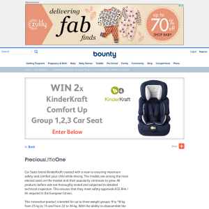 Win 1 of 2 Kinder Kraft car seat