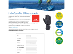 Win 1 of 2 pairs of Men’s Eider Ski Gloves
