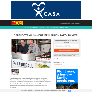 Win 1 of 2 pairs of tickets to Cafe Football Manchester Launch Party