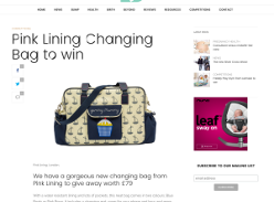 Win 1 of 2 Pink Lining Changing Bag