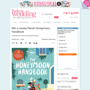 Win 1 of 25 Lonely Planet Honeymoon Handbook