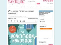 Win 1 of 25 Lonely Planet Honeymoon Handbook