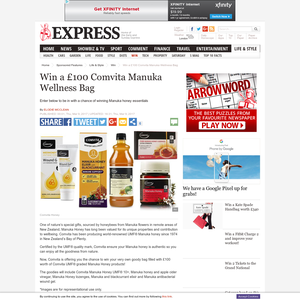 Win 1 of 3 £100 Comvita Manuka Goodies