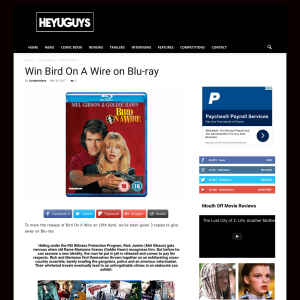 Win 1 of 3 Bird On A Wire on Blu-ray