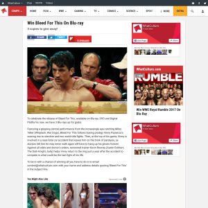 Win 1 of 3 Bleed for This on Blu-ray