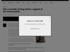 Win 1 of 3 bundles of King Arthur: Legend of the Sword merchandise