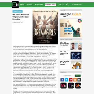 Win 1 of 3 Dreamgirls Original London Cast Recording