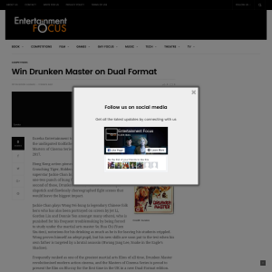 Win 1 of 3 Drunken Master on Dual Format