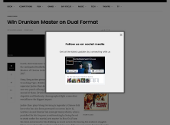 Win 1 of 3 Drunken Master on Dual Format