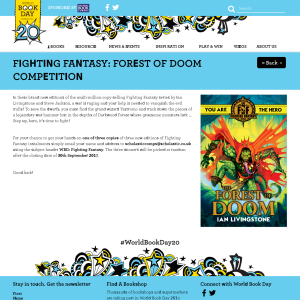 Win 1 of 3 Fighting Fantasy: Forest of Doom