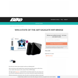 Win 1 of 3 Gigagate WiFi bridge