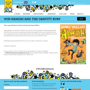 Win 1 of 3 Hamish and the Gravity Burp