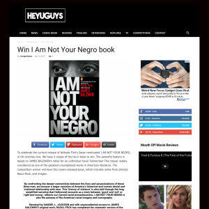 Win 1 of 3 I Am Not Your Negro