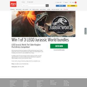 Win 1 of 3 LEGO Jurassic World bundles