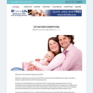 Win 1 of 3 One-To-One Fertility Consultation worth £140