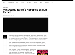 Win 1 of 3 Osamu Tezuka's Metropolis on Dual Format