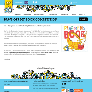 Win 1 of 3 Paws Off My Book by Fabi Santiago