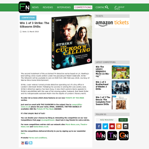 Win 1 of 3 Strike: The Silkworm DVDs