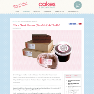 Win 1 of 3 Sweet Success Chocolate Cake Bundle