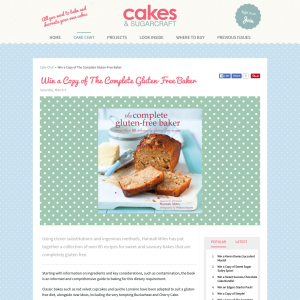 Win 1 of 3 The Complete Gluten-Free Baker By Hannah Miles