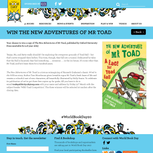 Win 1 of 3 The New Adventures of Mr Toad