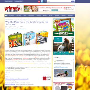 Win 1 of 3 The Polar Pack, The Jungle Crew & The Safari Set books