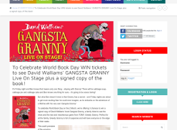 Win 1 of 3 tickets to see David Walliams' Gangsta Granny Live On Stage plus a signed copy of the book