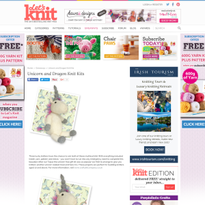 Win 1 of 3 Unicorn and Dragon Knit Kit