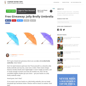 Win 1 of 30 Jolly Brollys