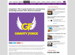 Win 1 of 4 Gravity Force Jump Vouchers & Goodie Bags